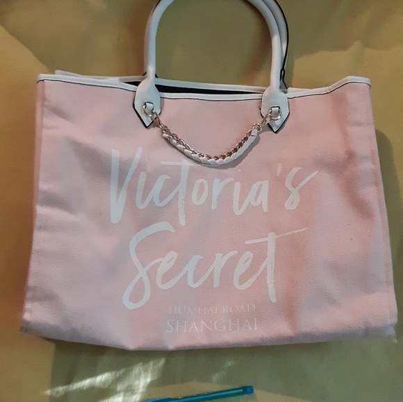 Large Canvas Victoria's Secret Tote Bag - Picture 1 of 7